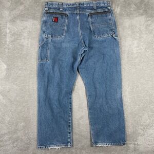 Wrangler Riggs Workwear Carpenter Jeans Mens 40x30 Blue Denim Utility Work Pants